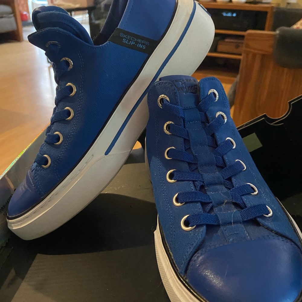 Skechers X Snoop Dogg Royal Blue Slip On Canvas Sneakers